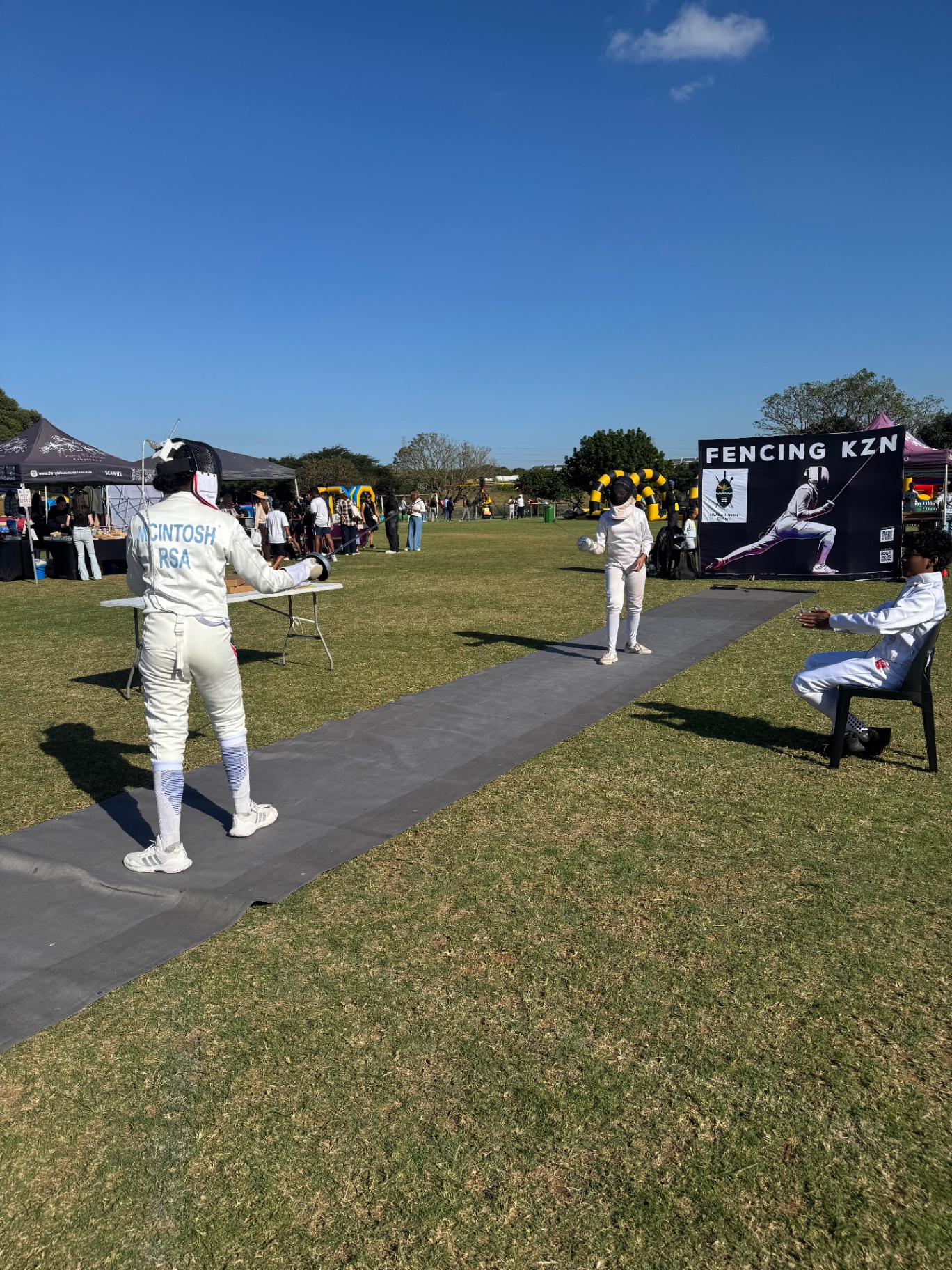 Fencing KZN demonstration at Reddam with fencers in full kit