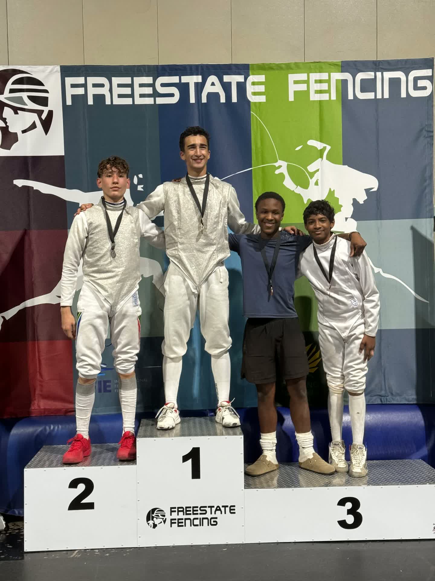Cadet men's podium at the Free State Open